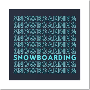 Snowboarding Repetitive Posters and Art